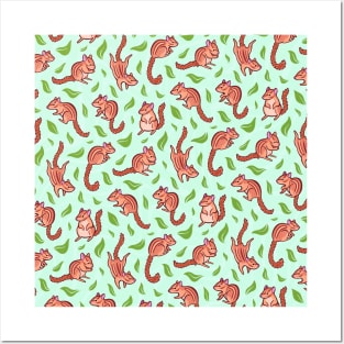 Chipmunk Pattern Posters and Art